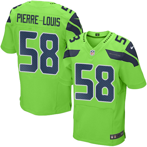 Men's Elite Kevin Pierre-Louis Nike Jersey Green - #58 Rush NFL Seattle Seahawks